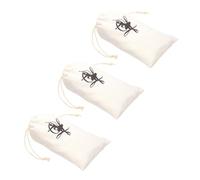 WOONEKY 3pcs Ballet Shoe Storage Bags Drawstring Portable Dance Shoe Pouches Canvas Dustproof Eco Friendly for Women