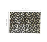 WOONEKY 3pcs Black Gold Christmas Wrapping Paper Retro Metallic Snowflake Tree Deer Design Premium Foil Finish for Festive Holiday Wrapping