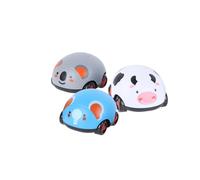 WOONEKY 3Pcs Cartoon Animal Shaped Inertia Car for Safe Funny Early Educational Enhances Hand Eye Coordination Imagination for Elephant Cow