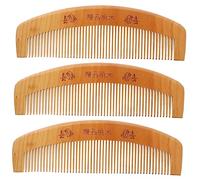WOONEKY 3pcs Detangle Hair Combs Wooden Wide Tooth Scalp Comb Gentle Massage for Women Men Hairdressing Static Non-slip for Home Travel