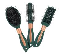 WOONEKY 3pcs Detangling Curling Comb Set with Paddle Brush for Curly Hair Scalp Massage Ball-tipped Bristles Vented Paddle for Wet Dry Hair Care