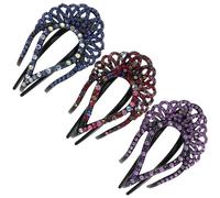 WOONEKY 3pcs Elegant Rhinestone Hair Clips for Women Stylish Updo Tools for Formal Occasions Everyday Use Comfortable Durable Hair Barrettes Hold