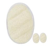 WOONEKY 3Pcs Exfoliating Loofah Pads with Lanyard Elastic Band Multi-Function Body Scrubbers for Gentle Dead Skin Removal and Rich Bathing Tools