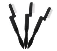 WOONEKY 3pcs Eyebrow Brush Comb Eyelash Accessory Folding Mini Eyelash Comb Black Quality Material Ergonomic Design