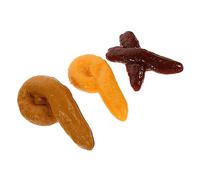 WOONEKY 3pcs Faux Stool Props Realistic Simulated Faeces Models for Holiday Pranks Lifelike Poo for Creative Practical Jokes Safe Lightweight and Odorless Prank Accessories