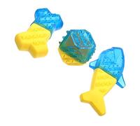 WOONEKY 3Pcs Fish Shape Dog Chew Interactive Pet Toothbrush for Puppies Cats Safe Durable Fun Plaything for Healthy Teeth Gums for Reducing Destructive Behavior