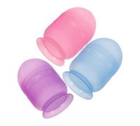 WOONEKY 3pcs Hair Dye Mixing Bowls with Fine Scale Transparent Design for Accurate Hair Color Cream Blending Professional Salon DIY Barber Supplies in Pink Purple Blue