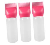WOONEKY 3pcs Hair Oiling Applicator Bottles with Root Comb for Precise Salon and Home Hair Dye Application Design and Fast Coloring Use