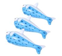 WOONEKY 3pcs Inflatable Fish Adorable Big Head Floating Pool for Water Play Ocean Animal Theme Fishing Birthday Party Supplies