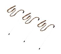 WOONEKY 3pcs Interactive Cat Teaser Stick Leopard Ribbon and Bell Engaging Pet Exercise Toy for Kittens to Play and Curiosity