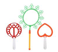 WOONEKY 3pcs Large Bubble Wands Set for Boys and Girls Big Plastic Bubble Makers Tray for Outdoor Summer Fun and Parties