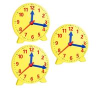 WOONEKY 3Pcs Learning Clock Model Educational School Teaching Clock Interactive Display for Boys Fun Recognition Plaything for Primary Mathematics Learning