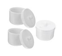 WOONEKY 3pcs Manicure Tool Cleaning Boxes Plastic Soak Bowl Patterned for Quick Drying and Effortless Nail Cleaner Tool Storage Compatible with Drill Bits and Tweezers for Nail Salon Use