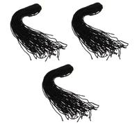 WOONEKY 3pcs Mens Dreadlock Extensions Synthetic Double-ended Dreadlock Wig Long Hair Extensions Ponytail Dreds Unisex Fashion Hairpiece