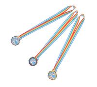 WOONEKY 3pcs Metal Swimming Medals with Hanging Ribbons for Gold Silver Bronze Award Medals for Swimming Competitions and Student Sports Meetings Lightweight Portable to Celebrate