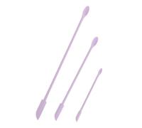 WOONEKY 3pcs Mini Silicone Spatula Set Portable Beauty Spatula for Makeup Creams and Lotions Easy Daily Use for Travel and Cosmetic Applications