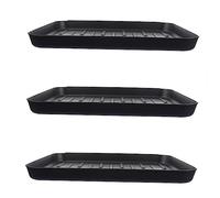 WOONEKY 3Pcs Multi Purpose Boot Tray for Indoor Outdoor Use Durable Plastic Shoe Mat for Pet Feeding Plant Pot and Drip Tray Easy to Clean and Versatile for All Weather
