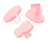 WOONEKY 3pcs Nail Art Practice Base Acrylic False Nail Display Stand Heart Round Butterfly Shapes for Nail Classes Beginner Tools
