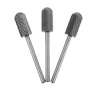 WOONEKY 3pcs Nail Manicure File Bit Set Manicure Drill Bits for Gel Nails Efile Drill Brush Cuticle Tool Kit