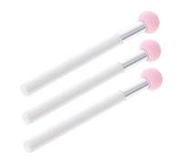 WOONEKY 3pcs Pink Mushroom Head Makeup Sponge Puff Set White Handle, Nbr Latex Concealer Applicator for Foundation and Powder, Women’s Cosmetic Blending Tool for Daily Makeup