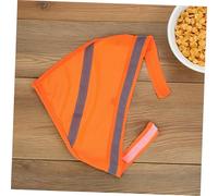 WOONEKY 3pcs Reflective Pet Bandana Collar Orange High Visibility Dog Triangle Scarfs Lightweight Nylon with Fastening for Large Cats Puppies Night Walking Safety