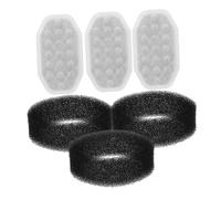 WOONEKY 3PCS Replacement Pet Fountain Filters with Coconut Active Charcoal for Clean Water Strong Odor Removal and Reusable Cat and Dog Water Dispenser Filters
