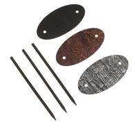 WOONEKY 3pcs Retro Style Hair Sticks for Women Vintage Hair Pins for Buns in Black Copper Silver for Sophisticated Casual