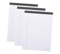 WOONEKY 3pcs Ruled Writing Pads Tear Off Note Pads Portable Memo Notebooks with Lined Pages for Classroom Work Meeting Notes and Goal Setting