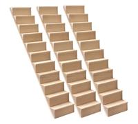 WOONEKY 3pcs Scale for Dollhouse Decor No Handrail Design for DIY Scenes Educational Models and Creative Play