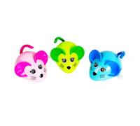 WOONEKY 3pcs Semi Automatic Clockwork Mouse Cat in Assorted Colors, Abs Material Pet Set for Indoor Cats, Interactive Fun to Help and Exercise Random Color