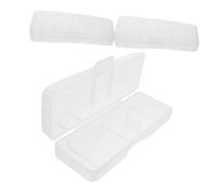 WOONEKY 3PCS Transparent Manual Case Portable Shaving Gear Holder Travel Storage Box Protective Organizer for Mens Hair Removal Tools