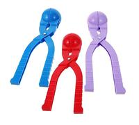 WOONEKY 3pcs Winter Snow Clamp Tools for Outdoor Making Lightweight Safe and Easy to Use with Flexible Handles for Fun Fights Random Color