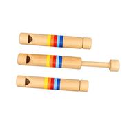WOONEKY 3Pcs Wooden Flute Musical Instrument Portable Educational Instruments for Early Learning Develop Creativity and Musical Skills Design to Engage Young Musicians