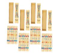 WOONEKY 4 Boxes Wooden Pick Up Sticks Game for Families Multi Player Educational Wood Material Enhances Cognitive Skills and Social Interaction Suitable for Home Garden Classroom and