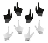 WOONEKY 4 Pairs Two Finger Gaming Touchscreen Gloves with Graphene Fingertips Enhanced Precision for Billiards and Mobile Gaming Comfortable Slip Design for Long Term Use