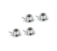 WOONEKY 4 Pcs Anti-slip Double Lock Security Nuts Barbell Clamps with Silent Gasket for Dumbbell Weight Plates Fitness Gym Equipment Home Use