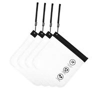 WOONEKY 4 Pcs Clear Airport Security Liquid Bags Leakproof Toiletry Travel Organizers with Detachable Lanyard for Air Travel Train Beach Camping