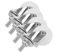 WOONEKY 4 pcs Small Swivel Caster Wheels for Trolley Cart Replacement Easy to Install PP Material Suitable for Salon Home Use Smooth Rotating Casters for Tool Cart