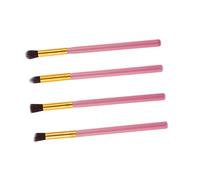 WOONEKY 4-Piece Mini Eyeshadow Brush Set Soft Synthetic Bristles Precision Eye Makeup Tools for Beginners for Blending and Applying Eyeshadow Suitable for Travel and Daily Use