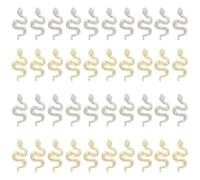 WOONEKY 40pcs 3D Snake Nail Charms Set for Acrylic Nails Vintage Small Snake Design Art Accessories for Manicure and Decoration
