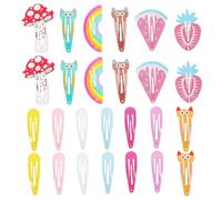 WOONEKY 40pcs Candy Color Fruit Pattern Hair Clips Set for Kids Mixed Styles Hair Accessories for Girls Colorful Barrettes Designs