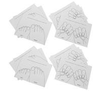 WOONEKY 40pcs Nail Tip Display Board Nail Art Shape Practice Cards Manicure Chart Sheet for Salon Presentation Reusable Sample Organizer Board for Tips and Toe Designs