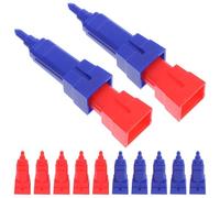 WOONEKY 40pcs Small Plastic Building Game Pieces Replacement Set for Victory Chess Board Game Red and Blue