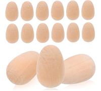 WOONEKY 40pcs Unfinished Wooden Eggs for DIY Crafts Paint Your Own Easter Eggs Sturdy Decor for Family Projects Classroom Activities Photography Props