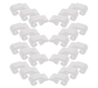 WOONEKY 40pcs White Pet Door Latch Clips Wire Lock Clamps for Dog Kennel Panel Cage Fastening Connectors Suitable for Bird, Kitten, Rabbit Cages and Yard Gate Enclosures