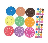 WOONEKY 45pcs Fraction Circles Montessori Math Manipulatives for Classroom Teaching Aids Group Activities Visual-spatial Learning and Fraction Counting Supplies