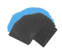 WOONEKY 48Pcs Chips Cards for Home Interactive Scorecard Props for Game Study Creative Design for Chess Room Learning Random Colors Black White Red Blue Random Color