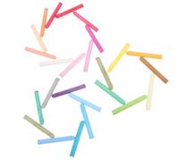 WOONEKY 48pcs Dustless Colored Chalk Sticks for Pavement School Classroom and Outdoor Play Washable Soft Texture Chalkboard Chalk Set with Vibrant Bright Colors for Drawing Writing