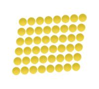 WOONEKY 48pcs Soft Eva Foam Launch Balls for Party Favors Small Yellow Round Shoot Balls for Indoor Outdoor Games for Family Fun and Group Play