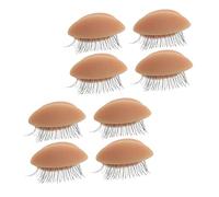 WOONEKY 4pairs Eye Mold for Eyelash Grafting Practice Removable Eyelids for Salon and Use for Beginners Eyelash Extensions